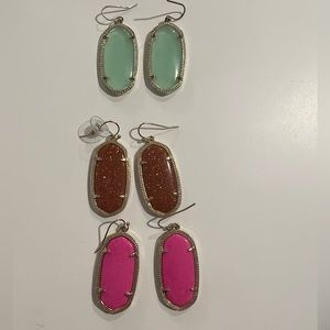 Kendra Scott Elle earrings- lot of 3